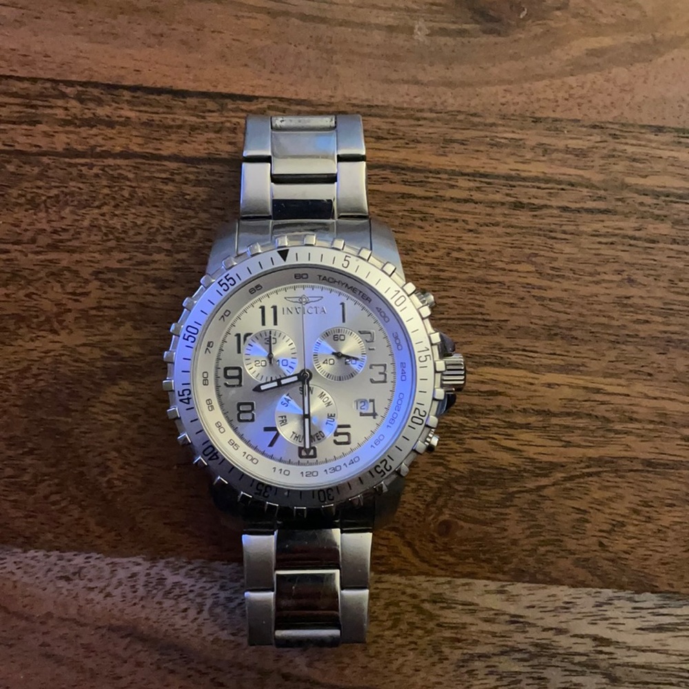 Invicta stainless steel chronograph men’s watch